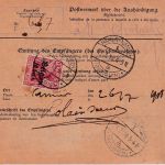 LP Belgien - 50+25 C. Germania Einschreibe-Paketkarte Wellin - Namur 1918