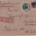 DP Polen - 30+5 Pfg. Germania/Überdruck Einschreibebrief Wyszkow - Warschau 1918
