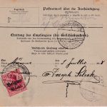 LP Belgien - 50+25 C. Germania Einschreibe-Paketkarte Manhay - Namur 1918