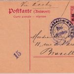 LP Belgien - 10 C. Germania Ganzsache A-Teil Den Haag - Brüssel 30.3.16