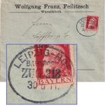 Bayern - Leipzig Hof Bahnpost Zug 213 Brief Feilitzsch - Greiz 30.6.11