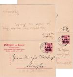 DP China - 4 C./10 Pfg. Germania Ganzsache/Doppelkarte Shanghai 8.11.05
