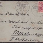 DP China - 10 Pfg. Germania Brief K1 Kais. Deutsche MSP No.45 21.4.08