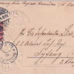 DR - Karlsruhe 1904 patriot. Präge-AK n. CHINA (Syfang)