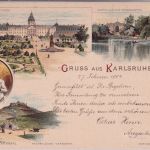 DR - Karlsruhe 1904 Mehrbild-Farblitho n. CHINA (Syfang)
