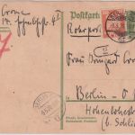 DR - 5 Pfg Schiller Ganzsache+Zusatz Rohrpost-Ortskarte Berlin SW61 - O17 8.5.28