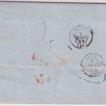 Preussen/Frankreich - Königsberg 3/3 K2 Portobrief n. Reims 1854 roter Ra1 PR3R