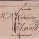Preussen/Frankreich - Magdeburg 10. JANR L2 Portobrief n. Rheims 1826