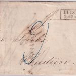 Preussen - Duisburg 20/12 Ra2 Portobrief n. Oberstein 1860 - Briefkopf !