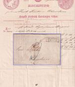 Preussen - Duisburg 20/12 Ra2 Portobrief n. Oberstein 1860 - Briefkopf !