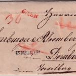 Österreich - Wien roter L1 Portobrief n. Dornbirn 19.2.1825 - Taxkorrektur !!