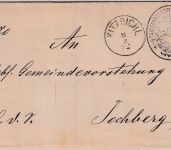 Österreich - Kitzbichl 9/3 1892 K1 Dienstbrief n. Jochberg - mit Inhalt