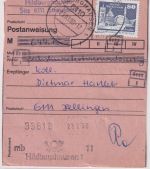 DDR - 80+20 Pfg. Aufbau/klein Postanweisung Streufdorf/Hildburghausen 23.3.90