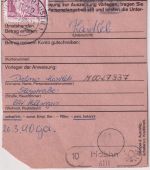 DDR - 80+20 Pfg. Aufbau/klein Postanweisung Streufdorf/Hildburghausen 23.3.90
