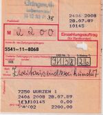 DDR - 2x50 Pfg. Buchkunstausstellung Einzahlungsauftrag Wurzen 28.7.89
