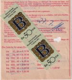 DDR - 2x50 Pfg. Buchkunstausstellung Einzahlungsauftrag Wurzen 28.7.89