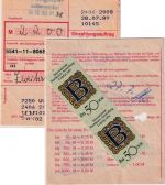 DDR - 2x50 Pfg. Buchkunstausstellung Einzahlungsauftrag Wurzen 28.7.89