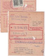 DDR - 1 M. Aufbau/klein Einzahlungsauftrag Bennewitz/Wurzen 31.10.89