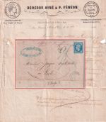 Frankreich - 20 C Napoleon III. unterfrankierter Brief i.d. SCHWEIZ Venarey 1858