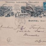 Frankreich - 25 C. Säerin illustr. Firmenbrief n. BELGIEN Bornel 1922 Nachporto