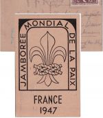 Frankreich - 5 Fr. Pfadfindertreffen Sonderkarte n. Strassburg 1947 Masch.SST