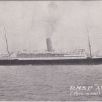 England - "Posted on the high seas" viol. L2 Karte RMSP "Avon" Lissabon 1907