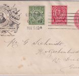 England - 1 P. Privatganzsache+Zusatz London - Dresden 1912 Zudruck !!