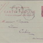Frankreich - Reims Tergnier Bahnpost 1905 10 C. Ganzsache Ramecourt Corbeny 1905