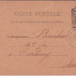 Frankreich - Reims Tergnier Bahnpost 1892 10 C. Ganzsache St. Erme Corbeny 1905