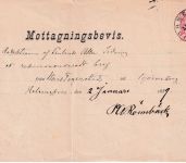 Finnland - 25 P. Wappen Ganzsache/Empfangsschein K2 Bjorneborg 31.12.1888