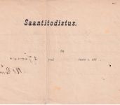 Finnland - 25 P. Wappen Ganzsache/Empfangsschein K2 Bjorneborg 31.12.1888