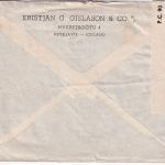Island - 45 A. Geysir u.a. Zensurbrief n. ENGLAND Reykjavik - Bramley 1943