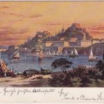 Griechenland - 10 L. Siegesgöttin Karte Kerkyra (Korfu) - Dresden 1897