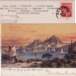 Griechenland - 10 L. Siegesgöttin Karte Kerkyra (Korfu) - Dresden 1897