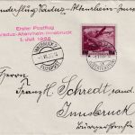 Liechtenstein - 1. Postflug Vaduz-Altenhein-Innsbruck 1. Juli 1935 Luftpostbrief