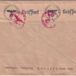 Norwegen - 2x20 Ö. Sturluson u.a. Luftpost-Zensurbrief Tonsberg - Berlin 1942