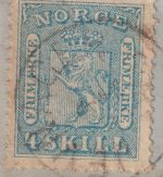 Norwegen - 4 Sk. Wappen Brief K1 Jevnager - Ringerike 1866 Weiterleitung
