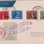 Niederlande - Rheden 1959 Nederlandse Ruimtevaart Raketenpost Brief m. Vignette