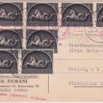 Niederlande - 8x1 C. Seepferd Zensurkarte Amsterdam - Leipzig 1943