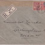 Malta - 4+1 1/2 P. George V. Einschreibebrief n. ÖSTERREICH Valetta - Wien 1927