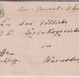 Österreich - St. Georgenthal 12/2 blauer K1 Dienstbrief n. Warnsdorf 1871