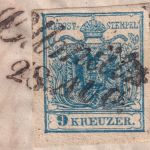 Österreich - 9 Kr. 1. Ausgabe Brief L2 Ollmütz 28. AUG n. Warasdin 1853