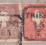 Österreich - 5+10 Kr. 2. Ausgabe Brief Ra3 Triest 15/7 n. Padua 1859