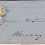 Österreich/Bayern - 2 Kr. 3. Ausgabe Drucksachenbrief K1 Tetschen Nürnberg 1861