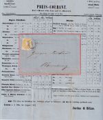 Österreich/Bayern - 2 Kr. 3. Ausgabe Drucksachenbrief K1 Tetschen Nürnberg 1861