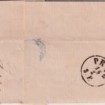 Österreich - 5 Kr. 5. Ausgabe Brief Zier-K1 Melnik 14/8 n. Prag 1866