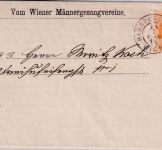 Österreich - 2 Kr. Ausgabe 1867 Drucksache K2 Habsburggasse Mariahilf 11.7.1870