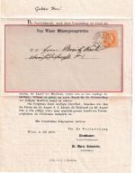 Österreich - 2 Kr. Ausgabe 1867 Drucksache K2 Habsburggasse Mariahilf 11.7.1870