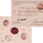 Österreich - 3x5 Kr. Ausgabe 1867 Einschreibebrief Prag - Bodenbach 1878