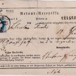 Österreich - 10 Kr. Ausgabe 1867 Retour-Recepisse K1/L1 Feldberg 1882